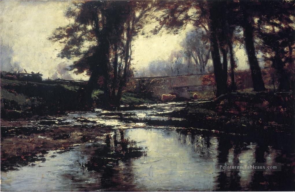 Pleasant Run Impressionniste Indiana paysages Théodore Clément Steele Peintures à l'huile